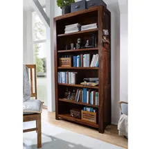 MASSIVMOEBEL24.DE Bücherregal 100 x 40 x 200 cm Braun
