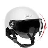 Motorradhelm Erwachsene, Jethelm Mit Visier, Multifunktional Offener Helm Motorrad, Maximale Verkehrssicherheit, Robust & Komfortabel, Ideal Für Motoroller, Cruiser Chopper Moped Scooter