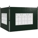 2er Set Seitenwände Für Pavillon 3x3 3x6 Wasserdicht Seitenteile Mit Fenster Dunkelgrün