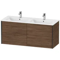 Duravit XViu Waschtisch-Unterschrank XV41290B221 128x48x56cm, 4 Schubkästen, wandhängend, schwarz