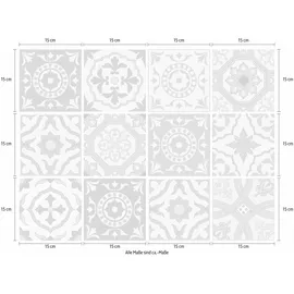OTTO home Fliesenaufkleber Ornamente 12 Sticker selbstklebend 15cm x 15cm