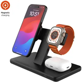 FIXED MagPowerstation, 3in1 30W Wireless Mag Charging station Black