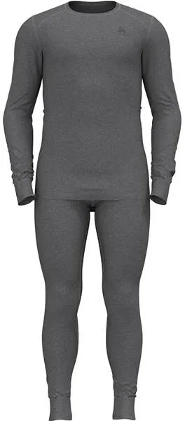 ODLO Herren Set Set long ACTIVE WARM ECO Set long, dark grey melange, S