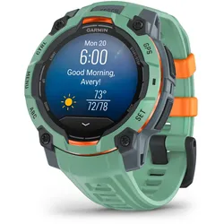 Smartwatch GARMIN "Instinct 3 AMOLED 45mm", grün (hellgrün), Smartwatches