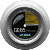 Yonex Badmintonsaite BG 65Ti (Haltbarkeit+Power) weiss 200m Rolle