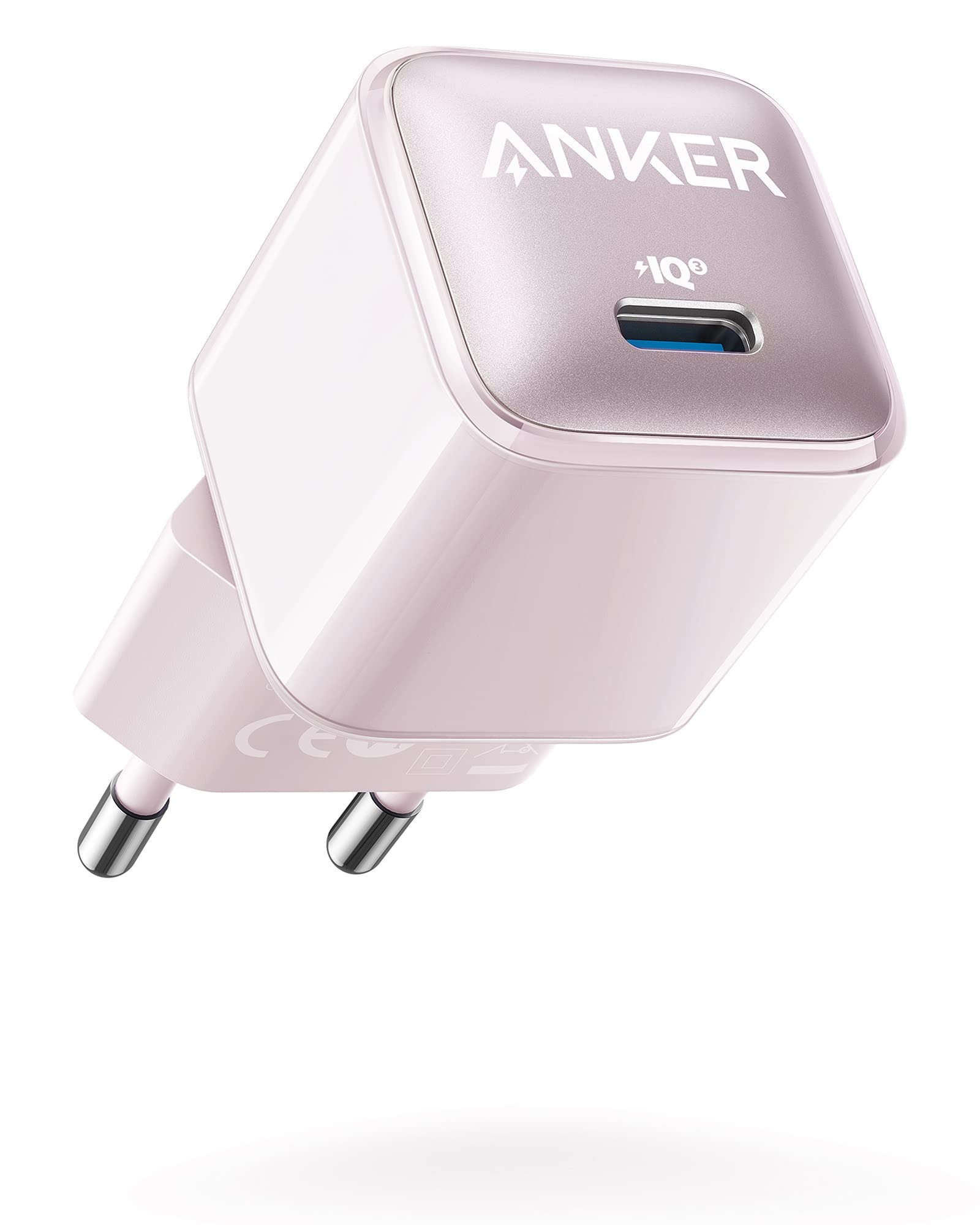 Anker 511 Charger (Nano Pro) 20W PIQ 3.0 Ladegerät, USB-C Netzteil, kompatibel mit iPhone 15/14/13/12 Serie, iPad/iPad Mini, Pixel, Puderrosa (Kabel Nicht inklusive)