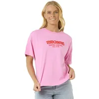 Rip Curl Surf Puff Relaxed Kurzarm-t-shirt - Pink -