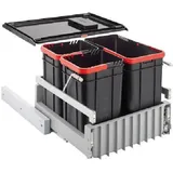 Franke Abfalleimer 44 l Schwarz/Grau/Rot
