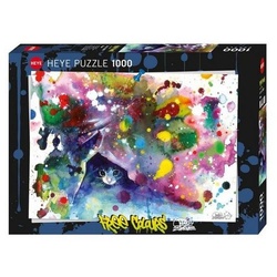 HEYE Puzzle 298258 - Miau - Free Colours, 1000 Teile, 70.0 x 50.0 cm, 1000 Puzzleteile bunt