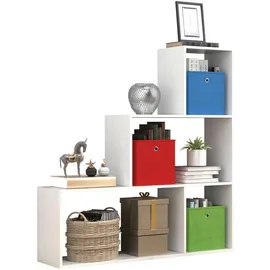 VCM Dubila Raumteiler 117 x 29 x 123 cm Weiß