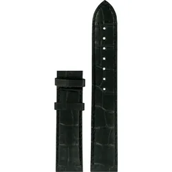 Tissot - Leder Pr 100 Auto Classic Lederband Schwarz 19/18mm, Ohne Schnalle T610029098 - alligator-prägung,rind,schwarz