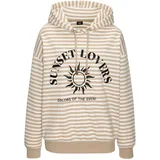 H.I.S. Kapuzenpullover Gestreift Beige 40/42