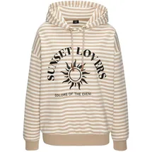 H.I.S. Kapuzenpullover Gestreift Beige 40/42