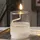 MARELIDA LED Kerze im Glas Öllampe Flüssigwachs Optik flackernd Timer H: 13cm rund