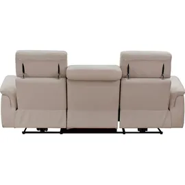 PLACES OF STYLE »Pareli 229cm, manuelle u. elektr. Relaxfunktion in 2 Sitzen«, USB, KT-Verstellung, LED Beleuchtung, in Echtleder, Kunstleder, Web