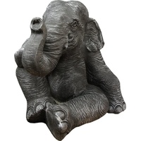 Casa Padrino Luxus Skulptur Elefant Dunkelgrau 55 x 53