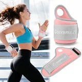 Cosybreeze Gewichtsmanschetten Hand Frauen Männer Gewichtsmanschetten Handgelenk Gewichte für Arme 1kg 1 Paar Handgewichte Armgewichte für Fitnessstudio, Bewegung, Laufen, Joggen, Hellrosa