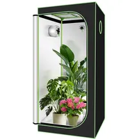 Ansobea Growzelt, 80x80x180cm 600D Oxford Grow Tent, Lichtdicht und Wasserdicht Growschrank, Luftig Gewächshaus Growroom für Homegrowing, Indoor-Anbau
