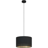 EGLO Pendelleuchte 1-flammig Esteperra Schwarz-Gold