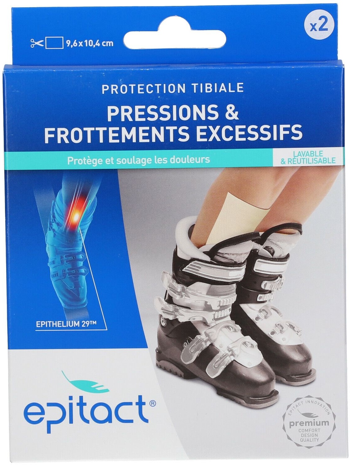 epitact® Protections tibiales Pression & frottements excessifs 2 pc(s) pansement(s)