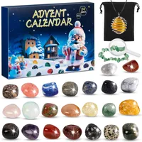 Edelstein Adventskalender 2024, Weihnachtskalender 2024 mit 24 Tage Adventskalender Steine Kristalle, Adventskalender Edelsteine Kinder, Weihnachts Geschenke für Jungen, Mädchen