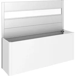 Sichtschutzelement BIOHORT, silber (silberfarben, metallic), H:91cm, Stahlblech, Zaunelemente, für Hochbeet DaVinci