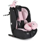 Moni Kindersitz i-Size i-Safe (76-150cm) Isofix, Top Tether, 13-fach verstellbar rosa