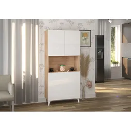BIM Furniture Klappbare Megan 1 Regale Haushaltsbüro Computertisch Sonoma Eiche / Weiß