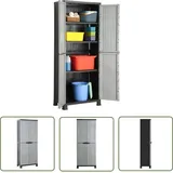 Longziming - The Living Store Kunststoffschrank 68x39x171,5 cm - Aufbewahrungsbox - Garderobenfach - Werkzeugschrank - Regalsystem