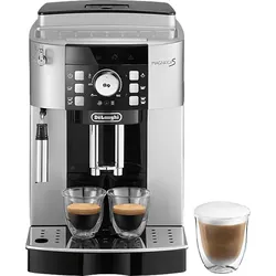DELONGHI Magnifica S ECAM21.116.SB - 5 Kaffeespezialitäten, kompakt, elegantes Design, Direktwahltasten, leichte Bedienung, Kaffeevollautomat Silber