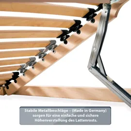 Coemo Ergo KF 7 Zonen Lattenrost Kopf- und Fußteil verstellbar 100 x 200 cm
