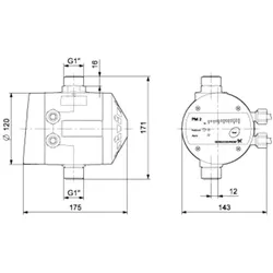 Grundfos Druckmanager PM2 Einschaltdruck 1,5 - 5,0 bar