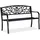 Relaxdays Gartenbank 127 x 60 x 86,5 cm schwarz