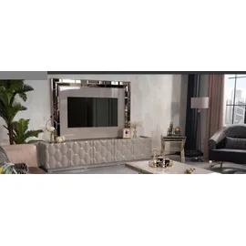 JV Möbel TV-Wand Lowboard 49 cm x 58 cm x 243 cm Beige Holz