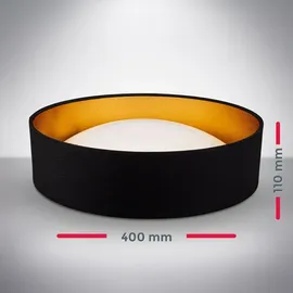 B.K.Licht - Deckenlampe Ø40 cm, - Schwarz/Gold