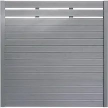 BM Massivholz Holzzaun 180 x 180 cm grau/Massivholz