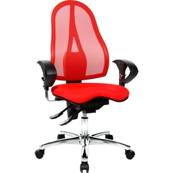 Bürostuhl TOPSTAR "Sitness 15", rot (rot, rot), Sitzfläche: 100% Polypropylen, Stühle