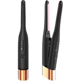 Mini Glätteisen Kabellos, Glätteisen Locken Und Glätten 2 In 1 Mit 4800mah, 3 Temperatur-Einstellungen, Glätteisen Kabellos, Bartglätter Für Männer, Mini Glätteisen Für Kurze Haare