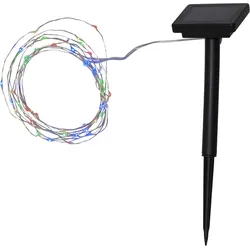 LED-Solar-Draht-Kette "DewDrop", 50 bunte LED