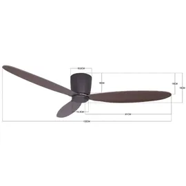 LUCCI Airfusion Radar 132 cm Deckenventilator Bronze