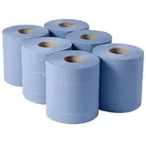 Jantex Handtuchrollen für Innenabrollung blau 2-lagig - 6 Stück