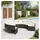 vidaXL Gartensofa mit Kissen Rund Schwarz Poly-Rattan