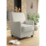 Home Affaire Sessel County Mikrofaser 70 x 91 x 75 cm Beige mit englischer Naht und Federkern-Polsterung