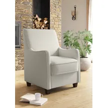 Home Affaire Sessel County Mikrofaser 70 x 91 x 75 cm Beige mit englischer Naht und Federkern-Polsterung