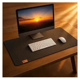 BigDean Schreibtischunterlage Filz rutschfest 90x40 cm – XXL Mauspad Filzunterlage Schreibtisch für Homeoffice