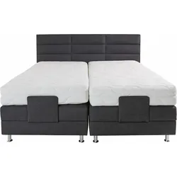 Boxbett, mit Motor in diversen Ausführungen, grau, Komplettbetten, 42222865-0 Strukturstoff