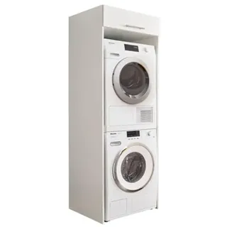 laundreezy Hochschrank Asiago10 Holzoptik Weiß