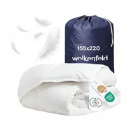 Wolkenfeld Winterbettdecke 155x220cm, Gänsedaunen & Federn, 500 g/m2, Daunendecke