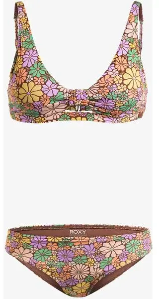 ROXY Damen Bikini AL ABOUT SOL, ROOT BEER ALL ABOUT SOL MINI, L