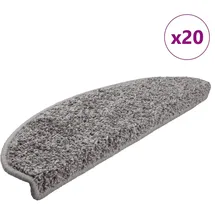 vidaXL Stufenmatten 20 Stk. 65x21x4 cm Grau Halbrund Groß